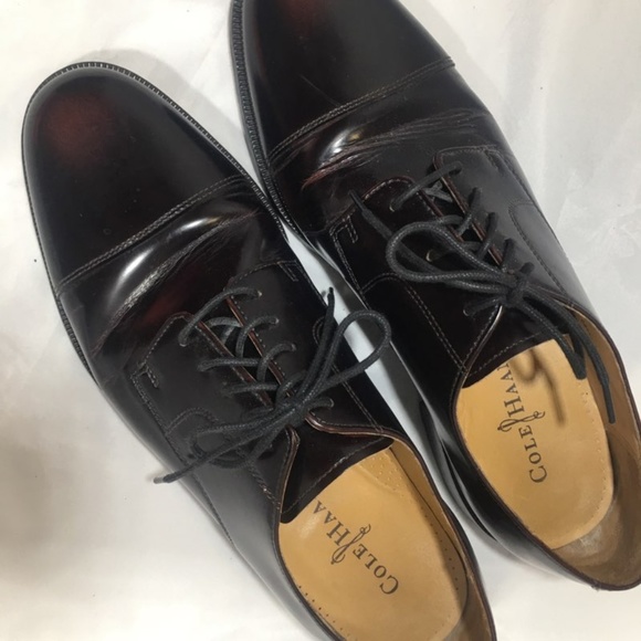 3/$30 Cole Haan Cap Toe Oxford Dark Burgundy shoes - Picture 1 of 8